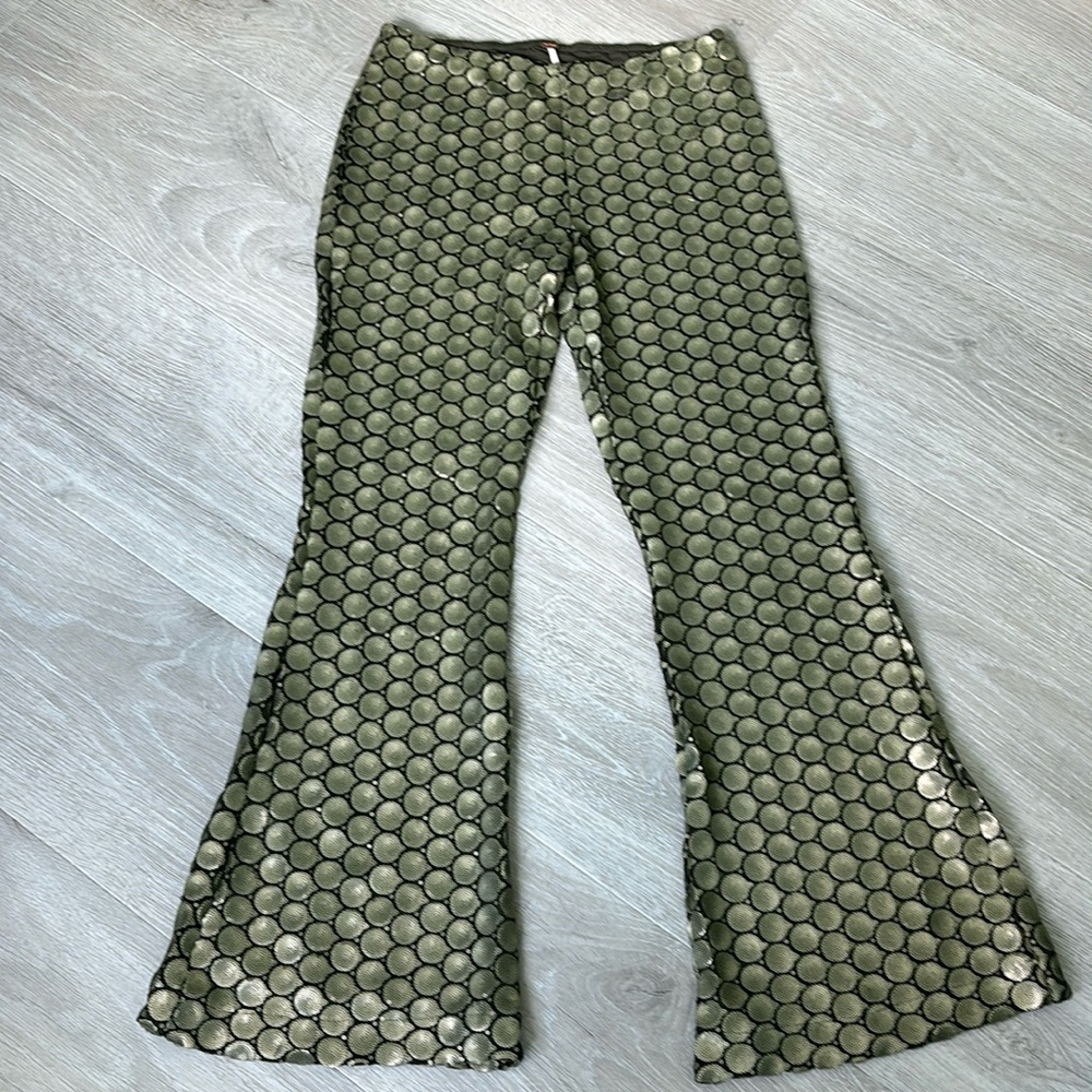 Free People Wilder Days Sequin Flare Pants size 8